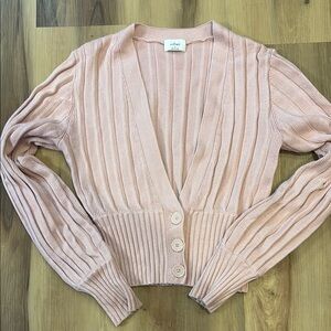 Aritzia EUC Women's Pink Cardigan Sweater size small known as Thais cardigan